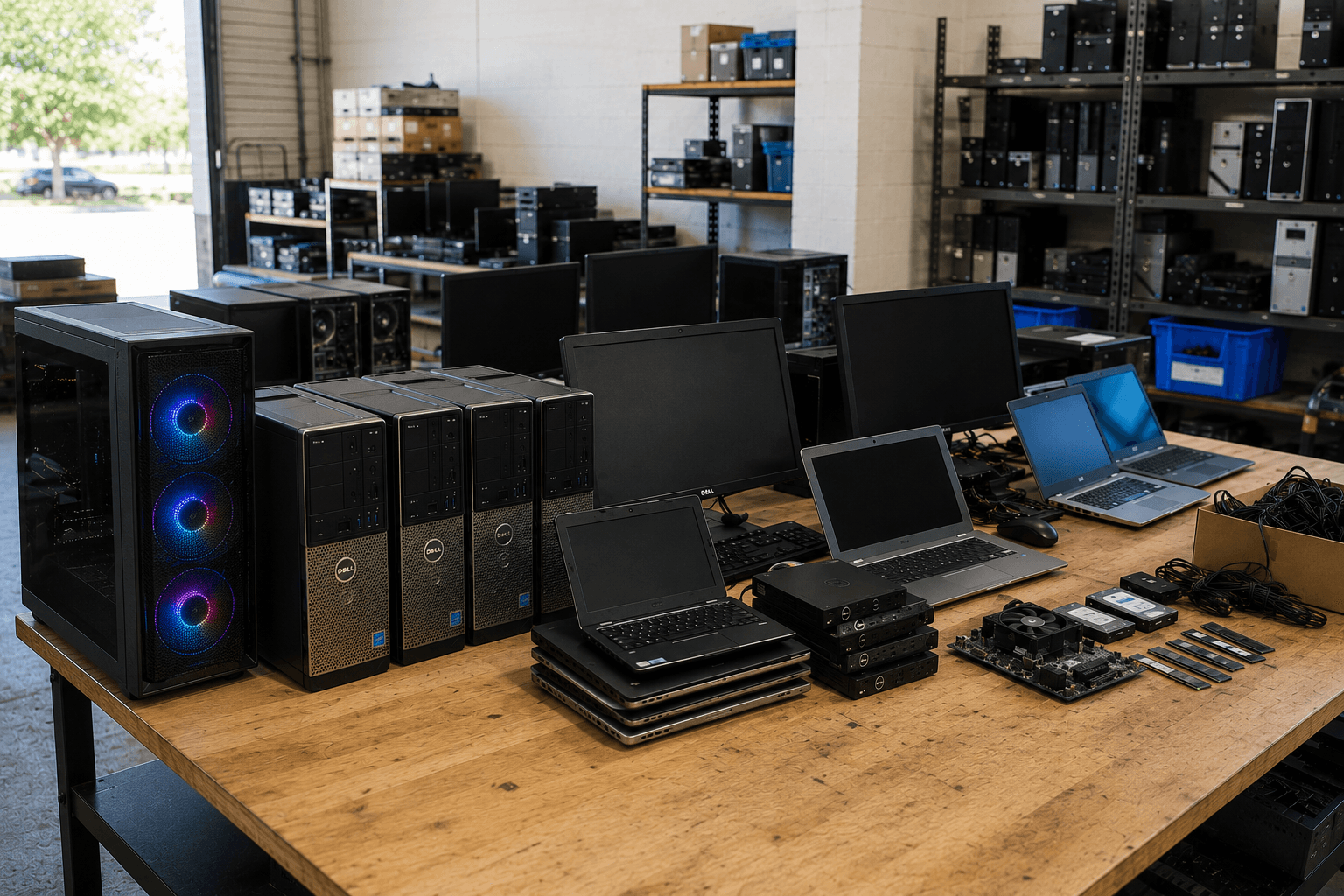 GüzTech refurbished computers and electronics ready for local pickup and reuse